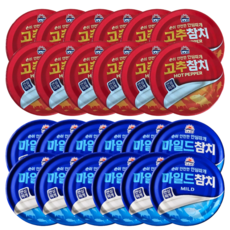 사조 고추참치(안심) 100g 12입 마일드참치 12입