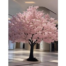 벚꽃나무조화 3m 인조벚꽃 원형 쇼핑몰 폭 선술집 조경, 원형 1.6m 높이 1.2m 폭