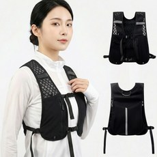 ROYAI ONE 초경량 스포츠 등산가방 아웃도어 경량 등산 조끼 베스트 러닝조끼, 검정