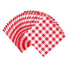 파티냅킨 체크레드 20장 종이 생일 일회용, 1개, 20매