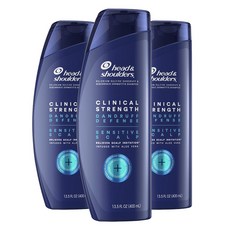 헤드앤숄더 클리니컬 스트렝스 댄드러프 디펜스 센시티브 스컬프 샴푸, 400ml, 3개