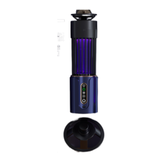 USB充電三合一滅蚊燈, 藍色 充電版 USB 壁掛