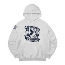 [이스케이프프롬] 슈팅 걸 프린트 후드티 화이트멜란지