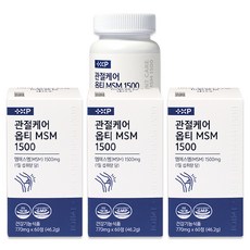 관절 케어 옵티 MSM 식이유황 비타민D 보스웰리아 피쉬콜라겐 뼈 건강 무릎 연골 약 영양제, 3박스, 60정