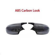 카본 파이버 바디킷 도어 사이드 리어뷰 미러 캡 트림 쉘 커버 스티커, 3. ABS Carbon Look, 기본