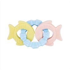 優生 色彩啟蒙咬咬固齒環 軟硬適中 啟發寶寶感官發展, 1個, BabyFish
