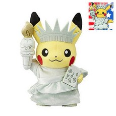 神奇寶貝/寶可夢 專賣店限定 皮卡丘 變裝 自由女神 絨毛玩偶 日本正版, 1個