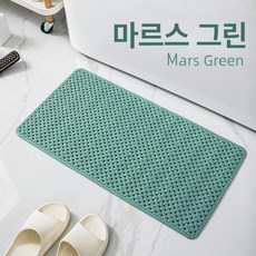 욕실 방수 미끄럼방지 샤워 매트 화장실 발매트 흡착 소프트 바닥 깔개, 1개, 마스그린