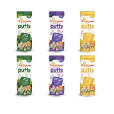 해피베이비 슈퍼푸드 어린이 퍼프 3종세트 60g, 2개입, 케일 + 시금치 (Kale + Spinach), 적당근 + 블루베리(Purple Carrot + Blueberry), 바나나 + 호박(Banana + Pumpkin)