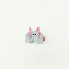 팝마트 라부부 내마음속의 비밀 번호 미니라부부 인형옷 10cm 미니 줄무늬 버킷햇 멜빵바지 인형의상, 미니 줄무늬 멜빵바지