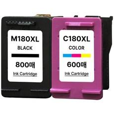 삼성 INK-M180 INK-C180 검정+컬러 세트 3배용량 SL-J1660 SL-J1663 SL-J1665 SL-J1770FW 호환잉크, 대용량 검정,컬러, 1세트