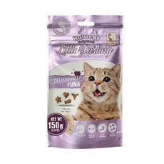 超值包 拿鐵貓花花 HuluCat 卡茲化毛潔牙餅 150g 大包裝 貓點心 貓零食 貓餅乾 潔牙餅 貓餡餅, 1個, Hulucat-鮪魚150g