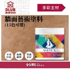 順銘 德寶 卡樂特務-牆面藝術塗料主材 1立裝，色彩飽和、快乾環保，打造獨特居家藝術空間, KKC1405時空塵埃棕,無加購