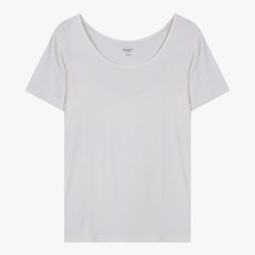 애니바디 [빠른배송] 웜핏 라이트 여성 U넥 반팔 얇고 따뜻한 여성 겨울 내복 상의 내의 이너 유넥 반팔티 U넥반팔 가을내복 겨울내복 반팔내복 여성내복 ANUW25W82_NC평택점