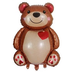 하트 곰돌이 은박풍선 곰인형 풍선 치명적인 발바닥 열정적인 심장 동글동글 귀여운 몸매 스마일, 본상품, 상세페이지 참조, 상세페이지 참조