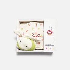 Nizio 招福小飛成長浴巾禮盒組 (5款可選), 1個, G龍/綠咖啡