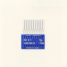 NCC 가정용 미싱바늘 데님용 부자재 3종, 14호, 1개