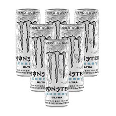 몬스터에너지 울트라 에너지 음료 화이트 355ml 6개입 고카페인 에너지 드링크