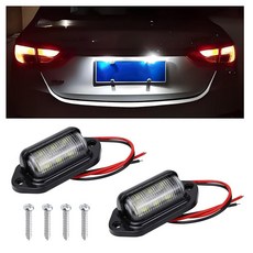 Hbxdeco 2PCS LED 번호판 라이트 방수 12V 24V 6 SMD 태그 램프 차량용 SUV 트럭 밴 RV 트레일러를 스텝 커티시 라이트로 교체 돔/카고 라이트