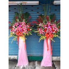 紅色系高架花籃一對 台北市自取 開幕/榮升/喬遷適用, 1個