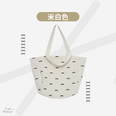 出遊好幫手 手提包 肩背包 推車掛袋 掛包 推車掛包 推車包 手提側背包 推車配件 手提肩背包 推車袋, 米白色, 1個