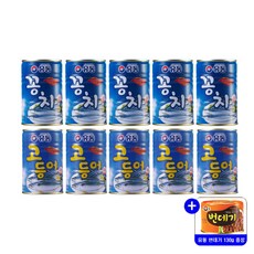 유동 고등어 400g+꽁치 400g 2종 묶음행사+사은품(번데기 130g) 증정 통조림, 5세트, 400g