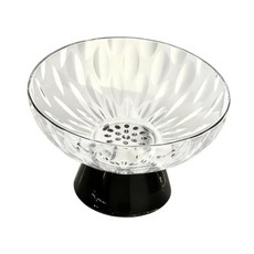 GHSHOP 물 빠짐 구멍이 있는 높이 조절 가능한 과일 그릇 사탕 트레이 다용도 테이블 트레이 경량 분리형 받침대, PETG, 분명한