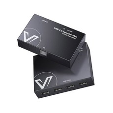 AV ACCESS USB 오버 이더넷 익스텐더 60M 허브 2.0 CAT5E /196피트 키트 웹캠 /CAT6 480MBPS KV /CAT7 최대 4포트, USB 2.0 익스텐더
