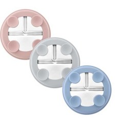 Bakpoco 흡착 기능이 있는 스테인리스 스틸 유아용 접시 2팩 22.9cm(9인치) 분할 어린이 접시 아기 셀프 수유를 위한 실리콘 흡착판 무독성 미끄럼 방지 깨지지, 석션 - 블루 & 블러쉬 & 그레이