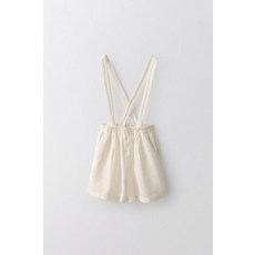국내배송 ZARA 자라 주니어 키즈 610세 100% 린넨 탈부착 서스펜더 버뮤다 팬츠 edition 크림 1283037712 1894537