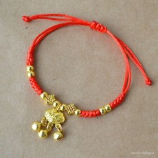 台出/優選精品 長命鎖寶寶手鏈手工編織端午節紅繩手鏈兒童本命鎖手鏈端午節手鏈