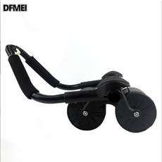 DFMEI 兩輪健腹輪自動回彈收腹練腹肌輪家用健身器材健身健腹神器, 如圖, 黑色