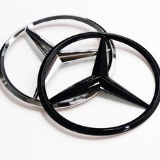 벤츠트렁크엠블럼 W213 82mm 액세서리 3D 크롬 블랙유광