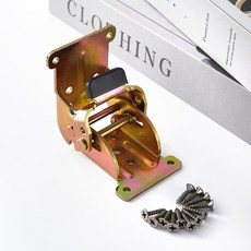 摺疊桌腳折疊鉸鍊：90度折合，適用和室桌、書桌、辦公桌，雙煞設計更穩固, 雙煞折疊鉸鍊-黃銅色, 黃銅色