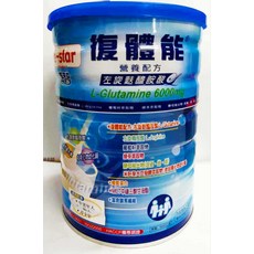 e-star 復體能 營養配方奶粉 (左旋麩醯胺酸6000mg) 中老年人/青少年適用, 900g, 1個