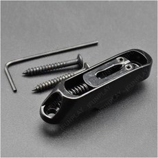 일렉트릭 베이스 기타용 개별 브릿지 새들 테일피스 교체 부품 검정색 기타 1개 2353055, Only 1pcs