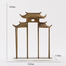 中式古典建築模型鐵藝擺飾, 如圖所示