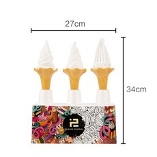 아이스크림 모형 조형물 업소용 입간판 가게홍보 조명, 34cm 테이블 모델 장식 L3