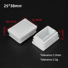 흰색 PP 플라스틱 테이블 의자 발 커버 15x15 100x100mm 사각형 파이프 플러그 보호 가구 Thickenes Leg Pa, 04 80Pcs, 07 25x38mm