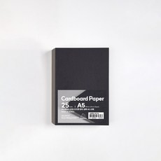 PaperPhant 하드보드지 (두껍고 단단한 종이) cardboard paper, 블랙 A5 25매