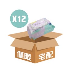 EDI純水濕巾 超純水寶寶濕巾 親膚安心選, 12個, nac nac 80抽 箱購(12入), 80張, 619g