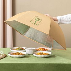 飯菜保溫罩 食物罩 餐桌罩 飯菜罩 保溫菜罩 菜罩 蓋菜罩 折疊菜罩 保溫罩 桌蓋, 1個, 保溫香檳金 80CM加厚【6 - 8盤