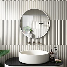 뷰티피크 화장대 거울 원형 벽걸이형 욕실거울 50/60/75, 골드50cm