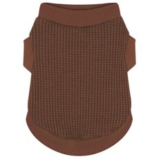 프리미엄 애완동물 옷: 베이지 탱크 탑 강아지 셔츠 - 장난스런 강아지를 위한 쉬운 디자인의 신축성 있는 의류 XX-라지 262681, 브라운, 1