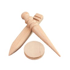 슬리커 원뿔형 납작형 원형 가죽공예 단면 마감도구, 1세트