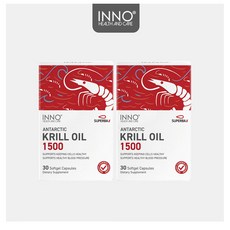 이노헬스 크릴 오일 Inno Health Antarctic Krill Oil 1500 Superba2 30caps, 2개, 30정