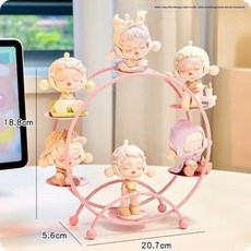 행운의 돌림판 블라인드 박스 피규어 보관 버블 데스크탑 매트 디스플레이 케이스 스탠드 인형