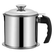 Tiger Pavilion 스테인리스 스틸 오일포트 + 튀김망 + 뚜껑 세트, 1개, 14cm