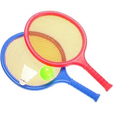 파워TRC 배드민턴 테니스 플레이 세트 손잡이 쉬운 컬러풀 라켓 포함 실내외 놀이 남녀공용