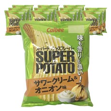 Calbee 卡樂比 波浪洋芋片 酸奶油洋蔥風味, 12包, 56g